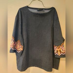 Vintage Bob Mackie Wearable Art Top size L